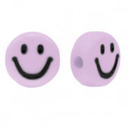 Kralen van Acryl Smiley Lilac purple